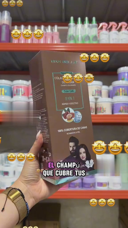 SHAMPOO COLORANTE TINTE CUBRE CANAS